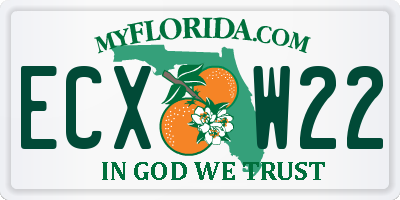 FL license plate ECXW22