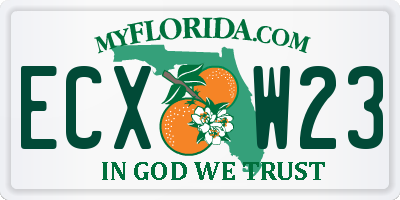 FL license plate ECXW23