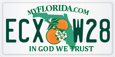 FL license plate ECXW28