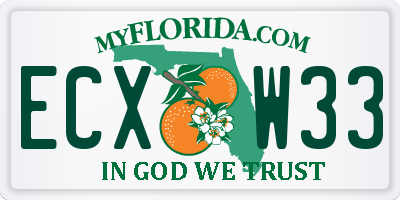 FL license plate ECXW33