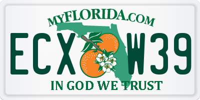FL license plate ECXW39