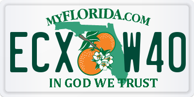 FL license plate ECXW40