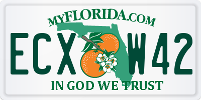 FL license plate ECXW42