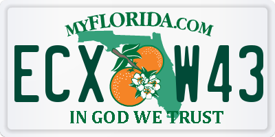 FL license plate ECXW43