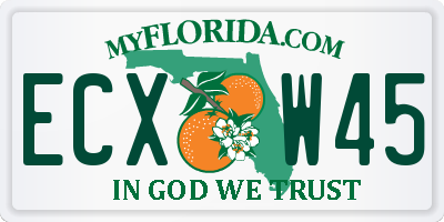 FL license plate ECXW45