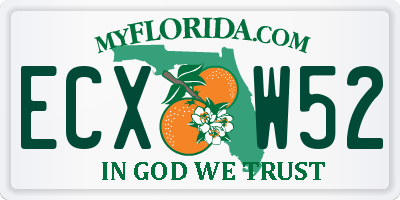FL license plate ECXW52