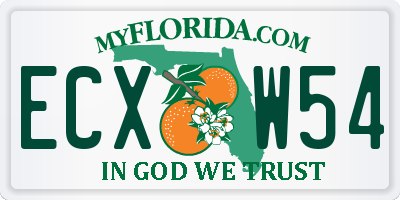 FL license plate ECXW54