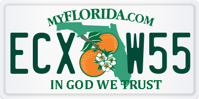 FL license plate ECXW55