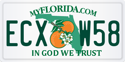 FL license plate ECXW58