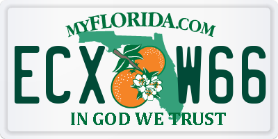 FL license plate ECXW66