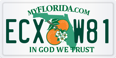 FL license plate ECXW81