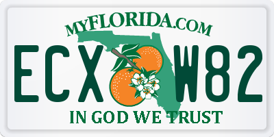 FL license plate ECXW82