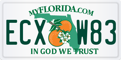 FL license plate ECXW83