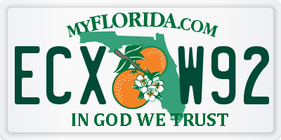 FL license plate ECXW92