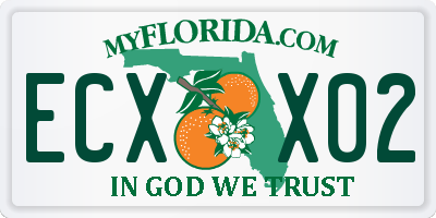 FL license plate ECXX02