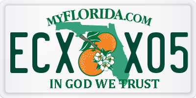 FL license plate ECXX05