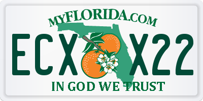 FL license plate ECXX22