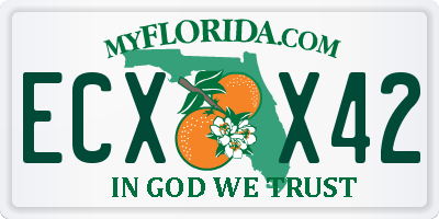 FL license plate ECXX42