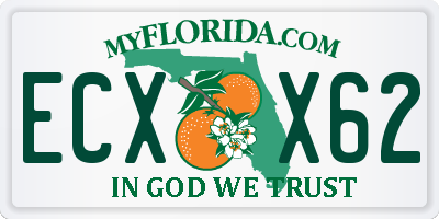 FL license plate ECXX62