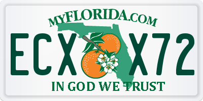 FL license plate ECXX72