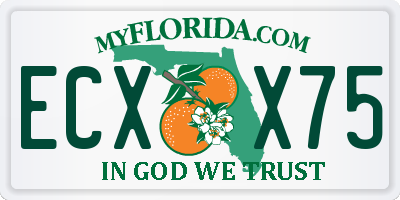 FL license plate ECXX75