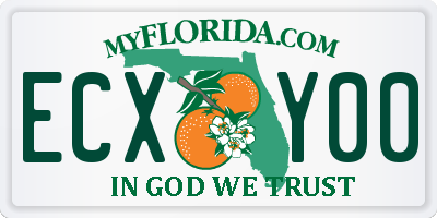 FL license plate ECXY00