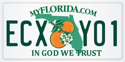 FL license plate ECXY01