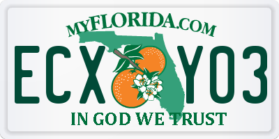 FL license plate ECXY03