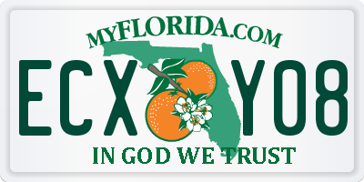 FL license plate ECXY08