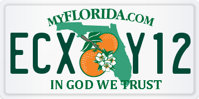 FL license plate ECXY12