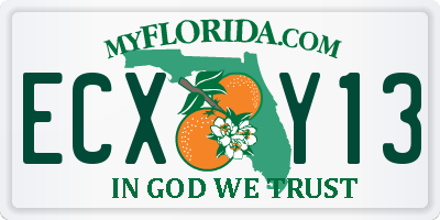 FL license plate ECXY13