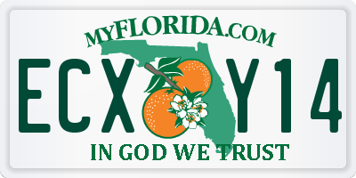 FL license plate ECXY14
