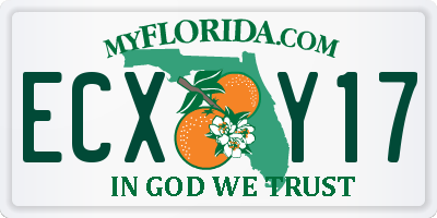 FL license plate ECXY17