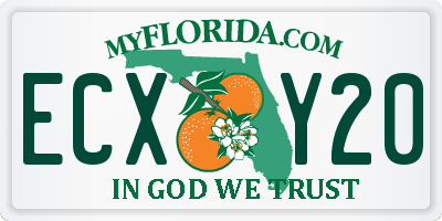 FL license plate ECXY20