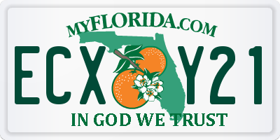 FL license plate ECXY21