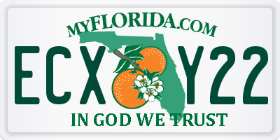 FL license plate ECXY22