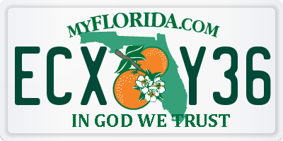 FL license plate ECXY36