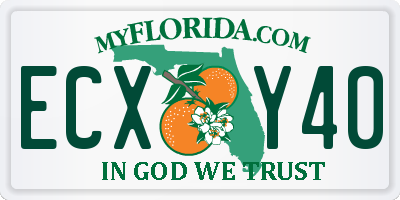 FL license plate ECXY40