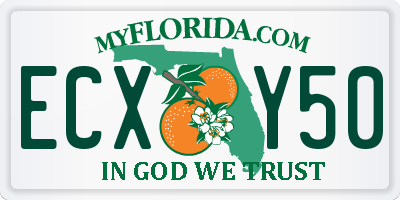 FL license plate ECXY50