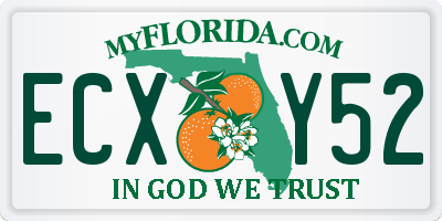 FL license plate ECXY52