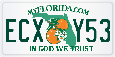 FL license plate ECXY53