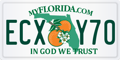 FL license plate ECXY70