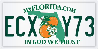 FL license plate ECXY73