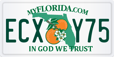 FL license plate ECXY75