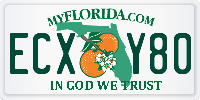 FL license plate ECXY80