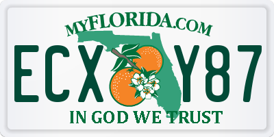 FL license plate ECXY87
