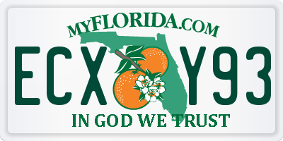 FL license plate ECXY93