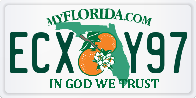 FL license plate ECXY97