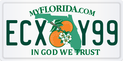 FL license plate ECXY99