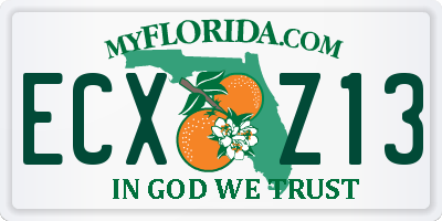 FL license plate ECXZ13